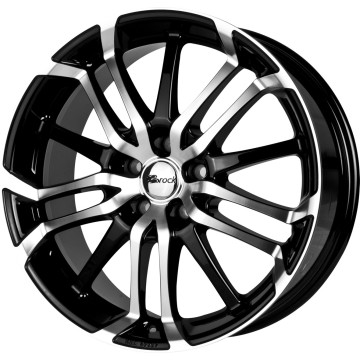 7.5x17 ET30 - LK4/98 ML58.1 Brock B26 schwarz front-poliert