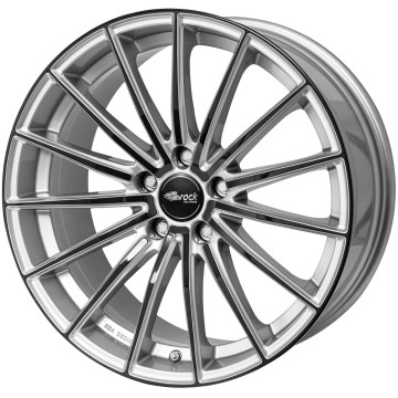 7.5x17 ET38 - LK5/114.3 ML72.6 Brock B36 kristallsilber-black lackiert