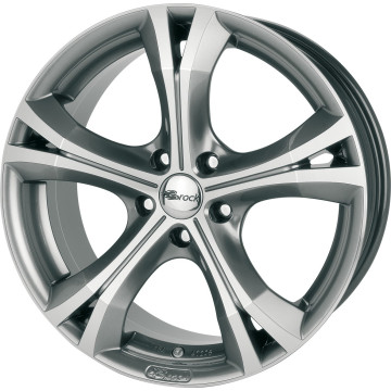 9x19 ET18 - LK5/120 ML74.1 Brock B22 chromsilber lackiert