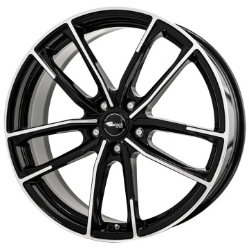 8x20 ET45 - LK5/108 ML72.6 Brock B38 schwarz front-poliert
