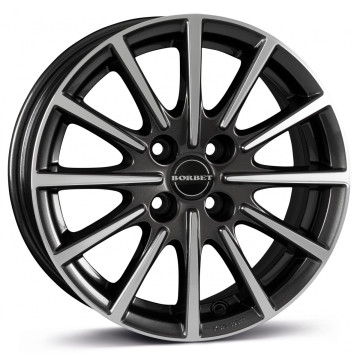 6.5x15 ET35 - LK4/98 ML64 Borbet BL4 mistral anthracite polished glossy