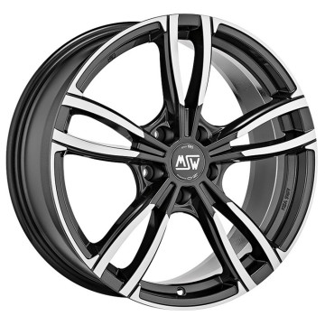 7.5x17 ET48 - LK5/112 ML73.1 MSW MSW 73 gloss dark grey full polished