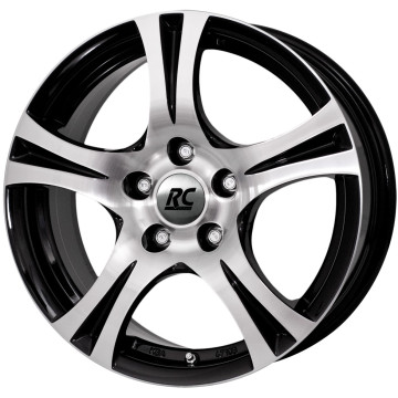 6x14 ET24 - LK4/108 ML65.1 RC-Design RC14 schwarz front-poliert