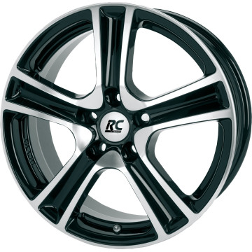 5.5x15 ET42 - LK4/100 ML60.1 RC-Design RC19 schwarz front-poliert