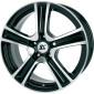 7.5x17 ET30 - LK4/98 ML58.1 RC-Design RC19 schwarz front-poliert