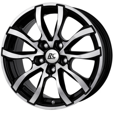 7.5x17 ET28 - LK5/112 ML66.6 RC-Design RC23 schwarz front-poliert