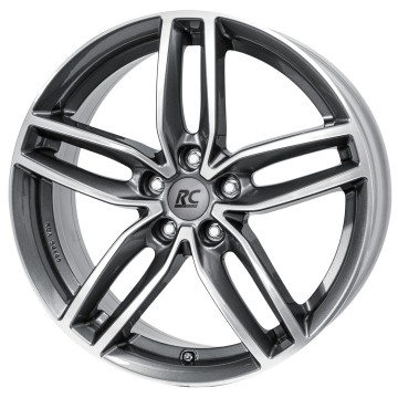 8.5x20 ET53 - LK5/112 ML66.6 RC-Design RC29 himalaya-grey front-poliert