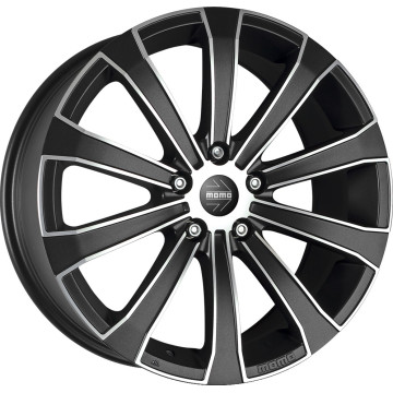 8x17 ET40 - LK5/115 ML70.2 Momo Europe matt black diamond cut