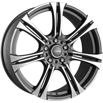 7x17 ET35 - LK5/100 ML72.3 Momo Next EVO matt anthracite diamond cut