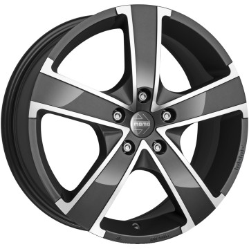6.5x16 ET38 - LK5/115 ML70.2 Momo Win Pro EVO glossy anthracite diamond cut