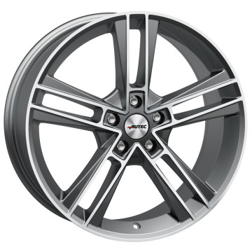 8.5x19 ET38 - LK5/105 ML56.6 Autec Typ R - Rias titansilber matt poliert
