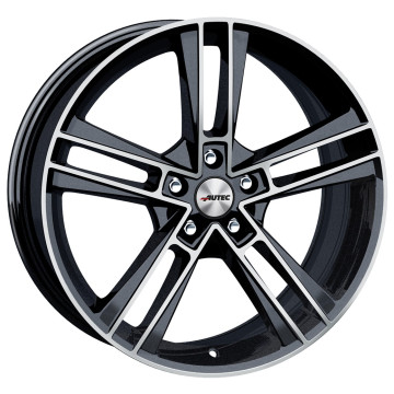 8.5x20 ET36 - LK5/114.3 ML70 Autec Typ R - Rias schwarz metallic poliert
