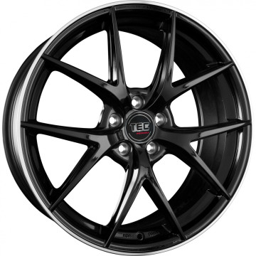 10x22 ET20 - LK5/112 ML66.6 TEC Speedwheels GT6 black polished lip