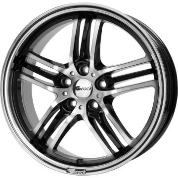 7.5x17 ET35 - LK5/110 ML65.1 Brock B27 schwarz glanz voll-poliert