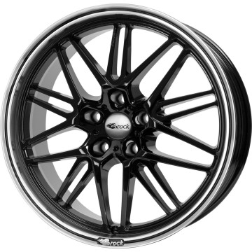 8x18 ET35 - LK5/100 ML63.4 Brock B28 schwarz glanz horn-poliert