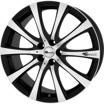 9x20 ET36 - LK5/114.3 ML72.6 Brock B21 schwarz-matt front-poliert