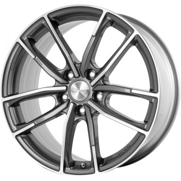 8x18 ET49 - LK5/114.3 ML72.6 Brock B38 himalaya-grey front-poliert