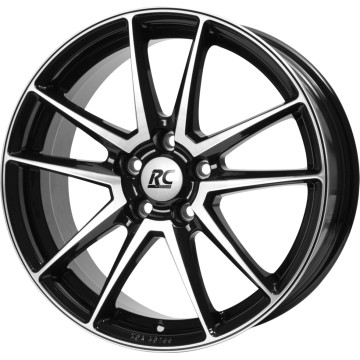 6.5x15 ET35 - LK5/110 ML65.1 RC-Design RC22 schwarz front-poliert