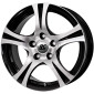 7.5x17 ET30 - LK4/98 ML58.1 RC-Design RC14 schwarz front-poliert