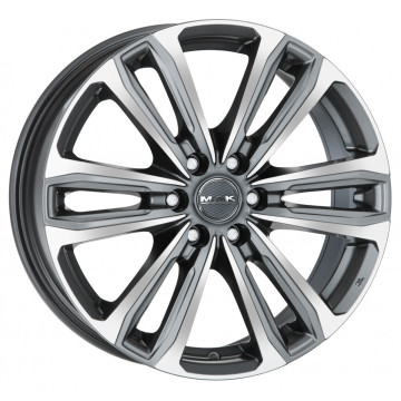 7.5x17 ET33 - LK6/139.7 ML100.1 Mak Safari 6 gun metallic mirror