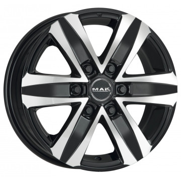 7.5x17 ET60 - LK6/130 ML84.1 Mak Stone 6 black mirror