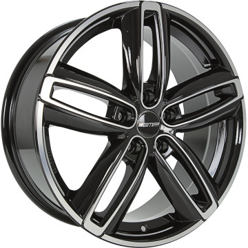 7.5x18 ET50 - LK5/112 ML66.6 GMP Diva black polished