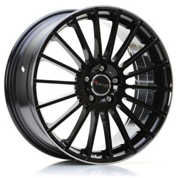 8x19 ET40 - LK5/114.3 ML73.1 Avus Racing AC-M03 black polished lip
