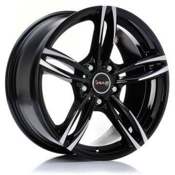 8.5x19 ET35 - LK5/120 ML72.6 Avus Racing AC-MB3 black polished