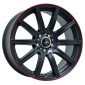 9.5x19 ET45 - LK5/112 ML66.6 Keskin KT16 Dynamic matt black lip red