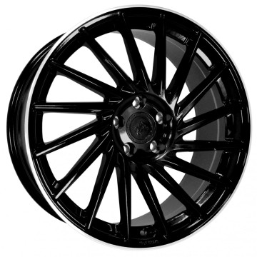 8.5x19 ET45 - LK5/112 ML72.6 Keskin KT17 Hurricane black lip polish