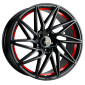 8.5x19 ET45 - LK5/108 ML72.6 Keskin KT20 Future matt black red inside