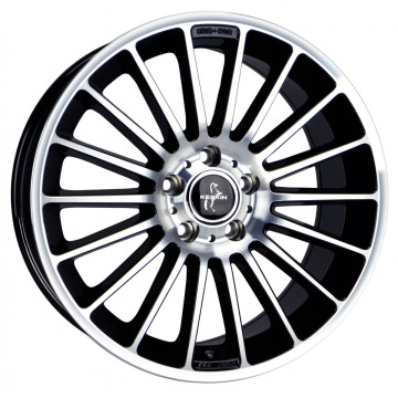 7x17 ET48 - LK5/112 ML66.6 Keskin KT15 Speed black front polish