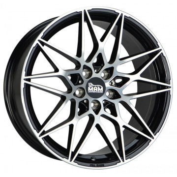 8x18 ET30 - LK5/112 ML72.6 MAM B2 black front polish