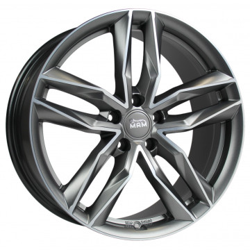 8.5x20 ET45 - LK5/112 ML66.6 MAM RS3 matt palladium front polish