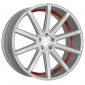 10.5x20 ET25 - LK5/112 ML73.1 Corspeed Deville silver-brushed-surface / Undercut Color Trim rot - DS15