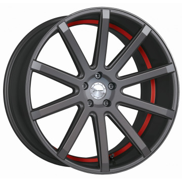 8.5x19 ET35 - LK5/112 ML73.1 Corspeed Deville gunmetal / Undercut Color Trim rot - DS10