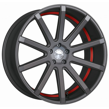 10.5x21 ET40 - LK5/114.3 ML73.1 Corspeed Deville gunmetal / Undercut Color Trim rot