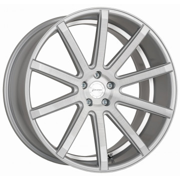10.5x21 ET40 - LK5/120 ML74.1 Corspeed Deville silver-brushed-surface / Undercut Color Trim weiss