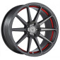9x20 ET25 - LK5/120 ML72.6 Barracuda Project 2.0 mattgunmetal / Undercut Color Trim rot - DS10