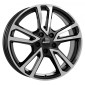 7x17 ET46 - LK5/100 ML57.1 Alutec Tormenta diamant-schwarz frontpoliert