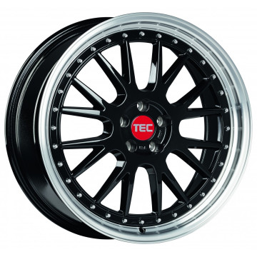 8.5x19 ET30 - LK5/120 ML72.6 TEC Speedwheels GT EVO black-polished-lip