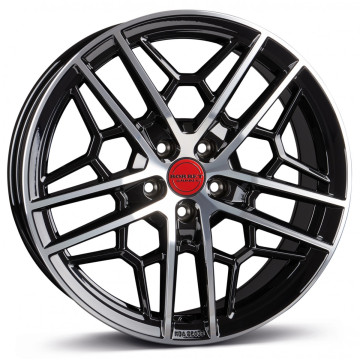 8.5x19 ET45 - LK5/108 ML72.5 Borbet GTY black rim polished glossy