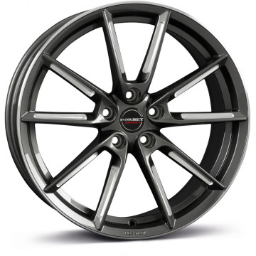 8x19 ET50 - LK5/114.3 ML72.5 Borbet LX graphite spoke rim polished