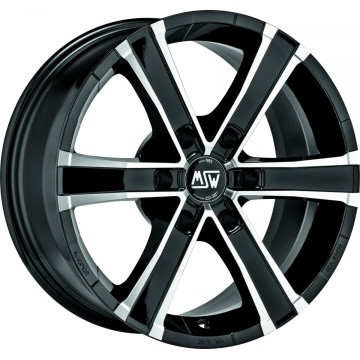 8x17 ET20 - LK6/114.3 ML66.1 MSW Sahara 6 gloss black full polished
