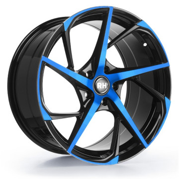 9.5x19 ET40 - LK5/120 ML74.1 RH Alurad RB12 color polished - blue