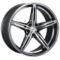 9.5x19 ET35 - LK5/112 ML66.6 Oxigin 23 Diamond black chrome polish