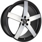11x19 ET55 - LK5/130 ML71.6 Etabeta Uros S-K black matt full polished