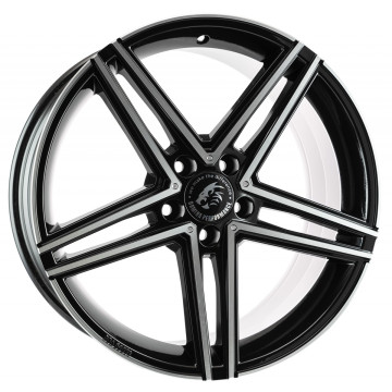 9.5x19 ET35 - LK5/112 ML66.6 Damina Performance DM04 black polished