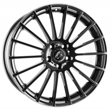 8x18 ET45 - LK5/112 ML66.6 Damina Performance DM07 black lip polished