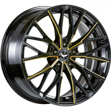 8.5x18 ET40 - LK5/108 ML73.1 Barracuda Project 3.0 black gloss flashgold